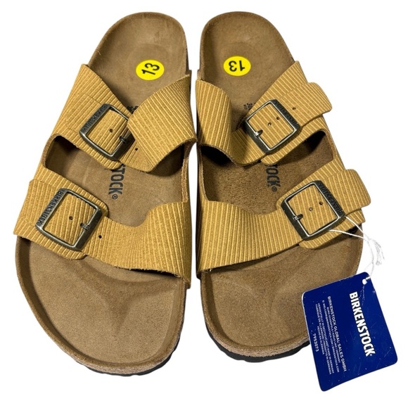 NWT Birkenstock Arizona Suede Embossed Sandals Size 46 M 13 - Picture 3 of 8